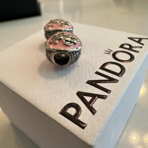 Pandora Disney Minnie Mouse Pink Enamel Charm - Picture 4 of 6